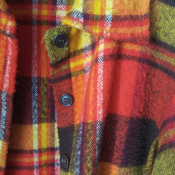 Vintage fringe plaid jacket Size L - Picture 2 of 9